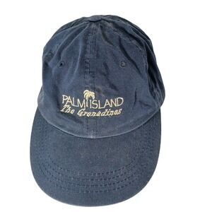 Palm Island The Grenadines Navy Blue Cotton Baseball Cap Hat Town‎ Talk
